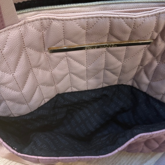 Steve Madden Diaper Bag Quilted Blush Pink - Picture 3 of 15